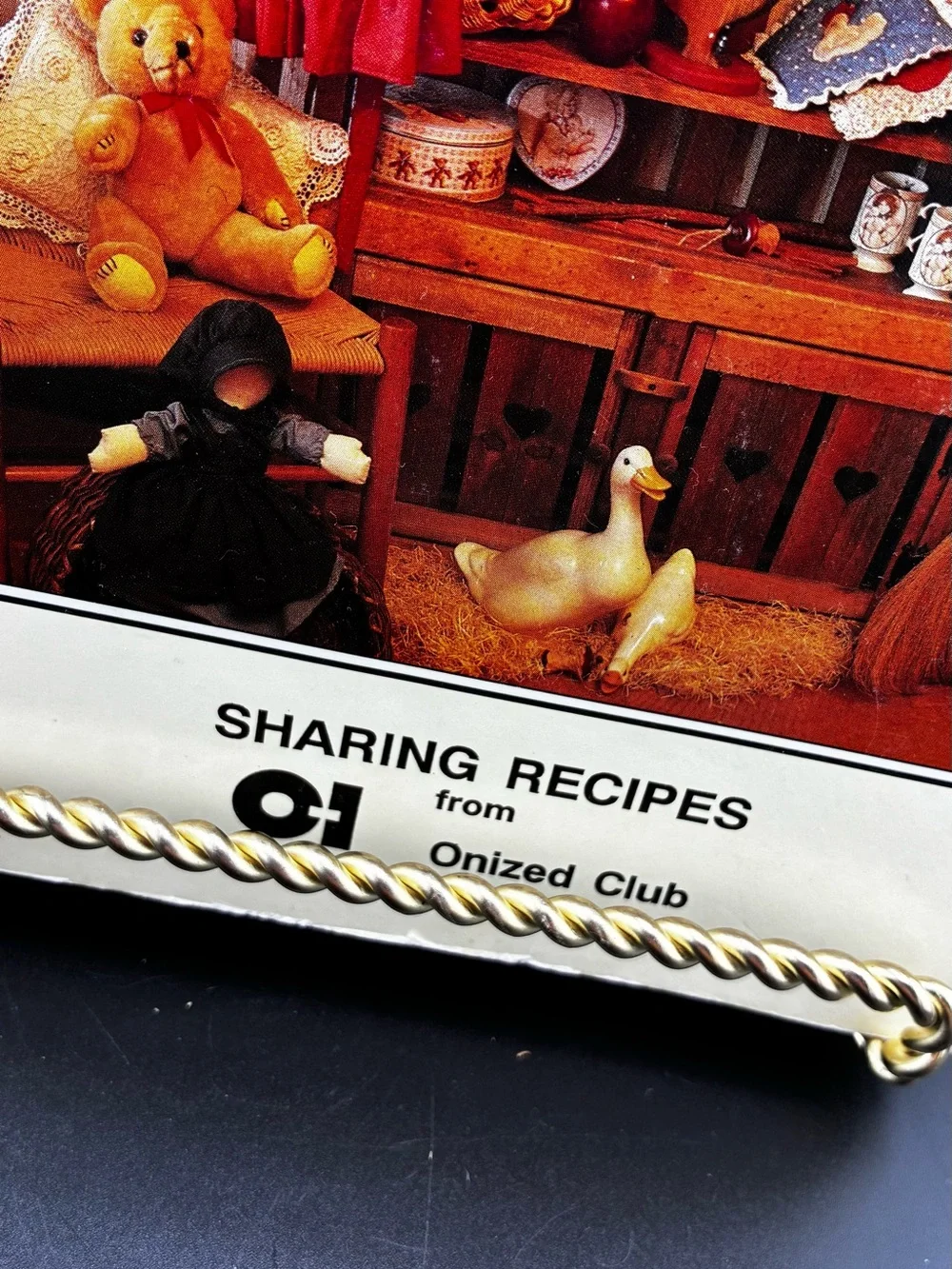 1980s Sharing Recipes Cookbook — White Cover with Blue Spiral
